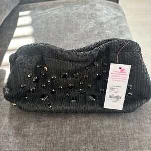 Lilly Pulitzer Black Beaded Wristlet